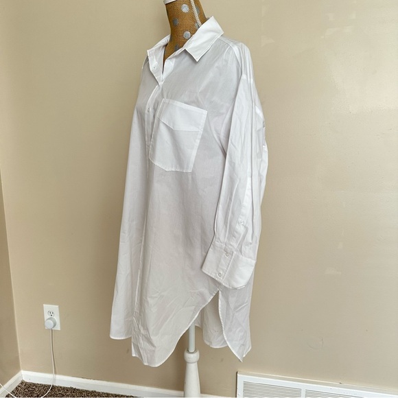 Zara Oversized White Collared Shirt - Picture 2 of 12